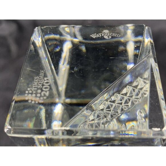 Waterford Crystal Times Square 2001 Paperweight Sculpture 4.5" Tall - Picture 8 of 9